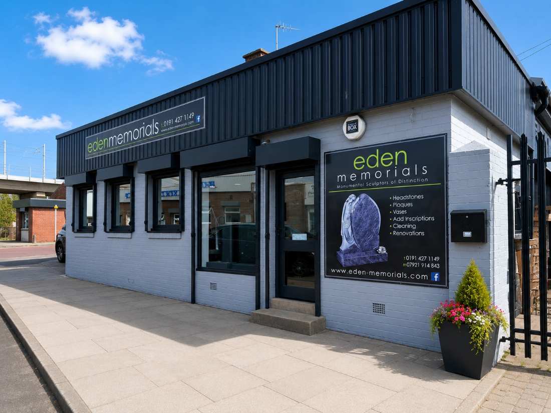 The Eden Memorials showroom and workshop in South Shields