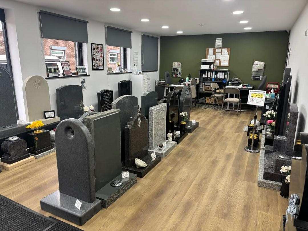 Inside the Eden Memorials showroom in South Shields